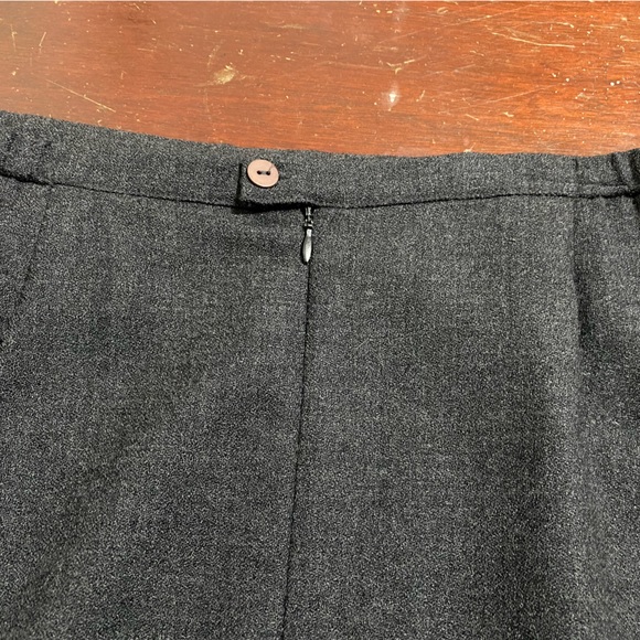 Gray wool maxi-length pencil skirt - Picture 4 of 5